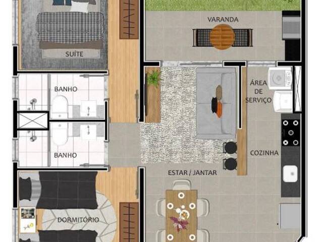 #3 - Apartamento para Venda em Bom Jesus dos Perdões - SP